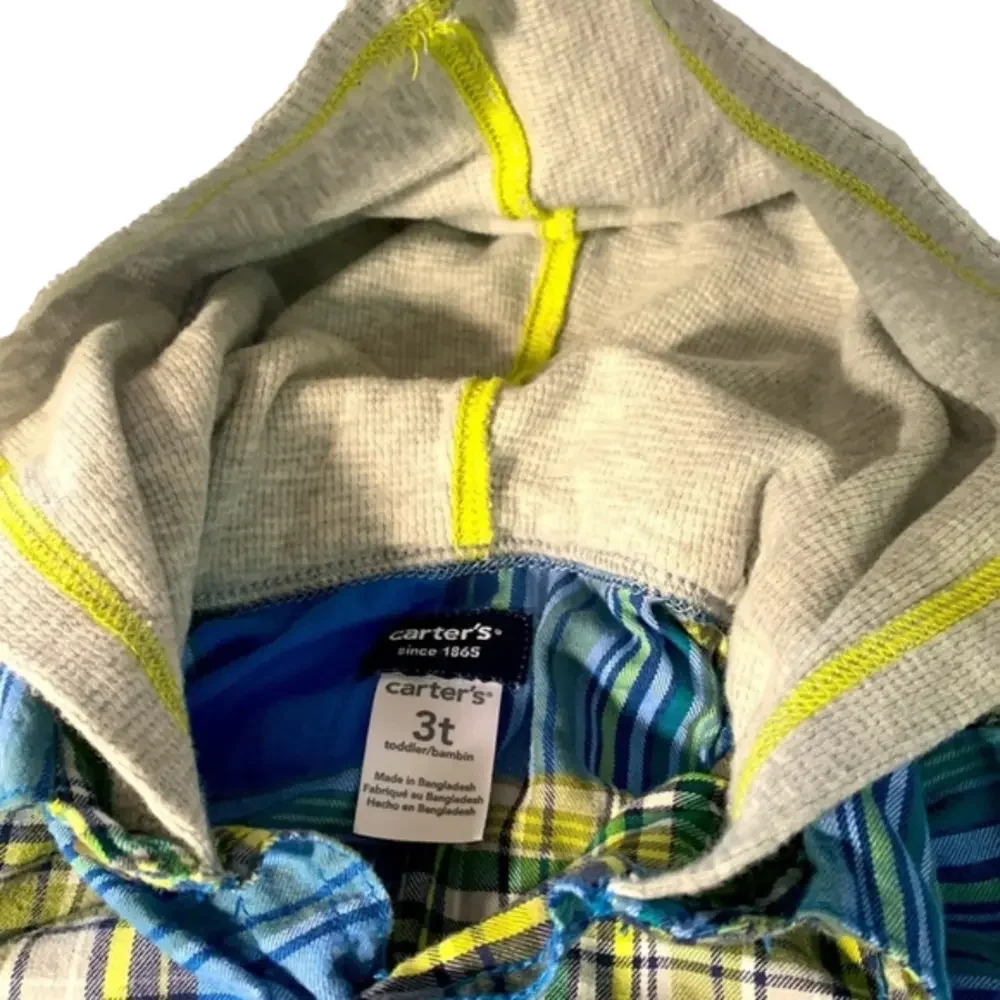 Carters Boys Hooded Button Up Shirt